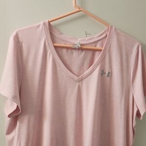 Under Armour Women's Pink V-Neck Top